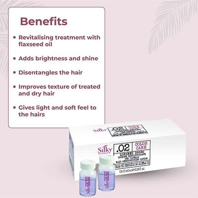 Silky Technobasics .02 Color Care Linseed Drops (10ml/10Pcs) 10's - Hair Treatment