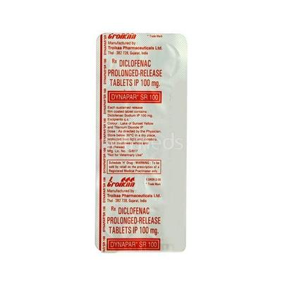 Dynapar SR 100mg Tablet 10'S - Pain relief-Nsa
