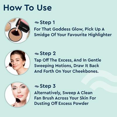Gubb Blush And Blend Kit Set Of 4 (Powder, Blush, Foundation & Fan) 1's - Face Brush