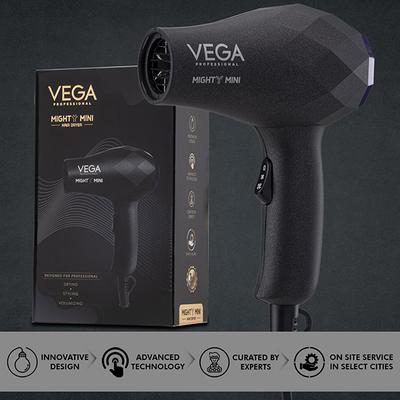 VEGA Professional Mighty Mini Hair Dryer for Men & Women with 2 Heat/Speed Settings (VPVHD-05) 1's - Hair Dryers