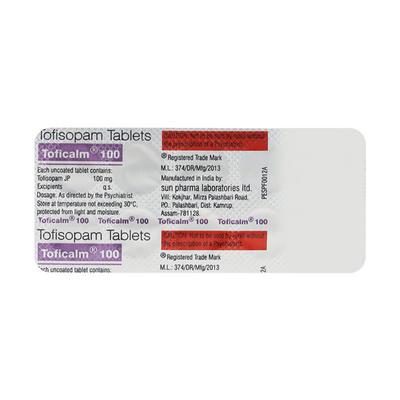 Toficalm 100mg Tablet 10'S - Anxiety-Anx