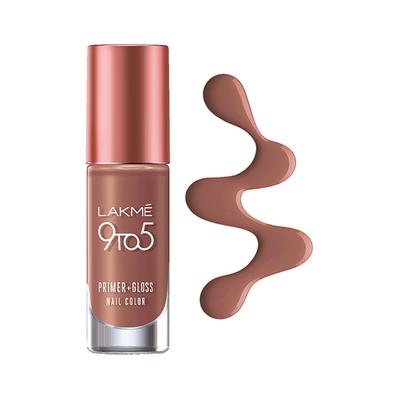 Lakme 9To5 Primer + Gloss Nail Colour Simply Nude 6 Ml - Nail Polish