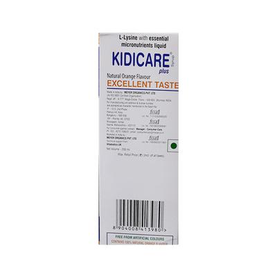 KIDICARE PLUS NATURAL ORANGE FLAVOUR Syrup 200ml - Supplements-Vam