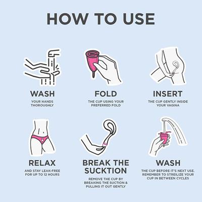 Pee Safe Reusable Menstrual Cup with Medical Grade Silcone for Women - Large 1's - Menstrual Cups