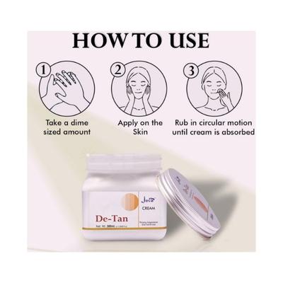 Jeva De Tan Whitening Depigentation and Tan Removal Cream 380 ml - Lotions & Creams