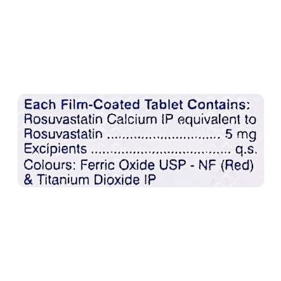 Rovastat 5mg Tablet 15'S - High Cholesterol-Dys