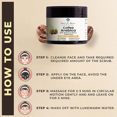Teal & Terra 3-In-1 Face Mask Coffee Arabica 100 gm - Face Packs