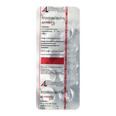 AT PRED 4mg Tablet 10's - Hormonal Therapy-Cor