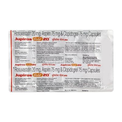 Jupiros Gold 20mg Capsule 10'S - High Cholesterol-Dys