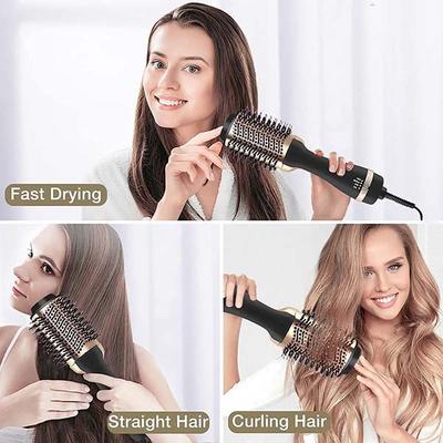 Bronson Professional Blow Hair Dryer Brush Hot Air One Step Dryer Styler & Straightener 12's - Straighteners