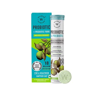 Wellbeing Nutrition Daily Probiotic + Prebiotic, 18 Billion CFU, 6 Strains Fiber for Digestion, Gut Health and Metabolism - Digestive Health