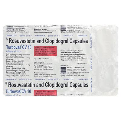 TURBOVAS CV 10mg Capsule 10's - High Cholesterol-Dys