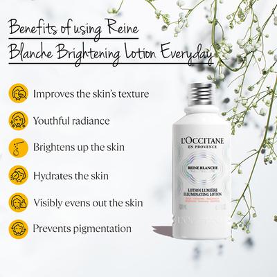 L'Occitane Reine Blanche Brightening Lotion 200 ml - Lotions & Creams