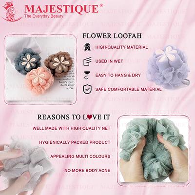 Majestique Oval Loofah Mesh Bath Shower Sponge Shower Ball For Women And Men, Shower Essential Skin Care 1's - Loofahs & Sponges