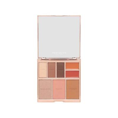 Profusion Cosmetics 8 Colour Eye, Face & Lip Palette Full Face Nude - Face Palettes