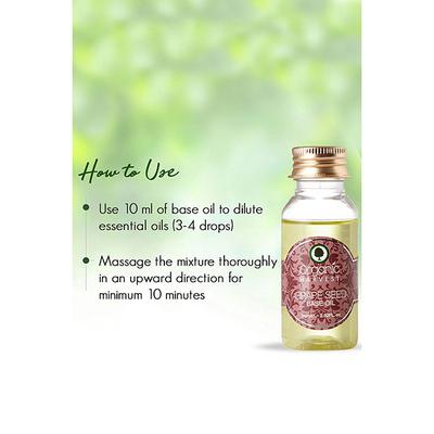 Organic Harvest Base Oil - Grape Seed 60 ml - Essential Oils