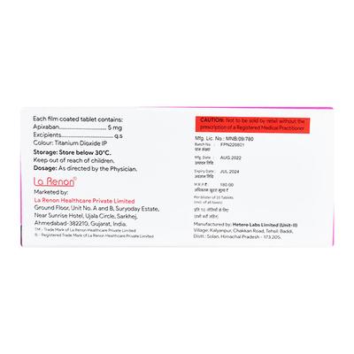 FAXAPIX 5 Tablet 10's - Blood Clot-Ant