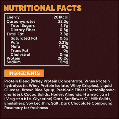 Fitspire Protein Bar Protein No Artificial Sweetener and Flavor Choco Fudge Flavor 60 gm - Nutritional Bars