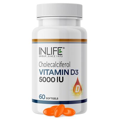 INLIFE Vitamin D3 5000 IU Cholecalciferol Softgels 60's - Multi-Vitamins