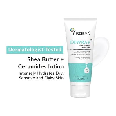 Fixderma Dewrav Deep Hydrating Body Lotion with Ceramide & Shea Butter, Moisturizer 200 ml - Face Moisturizers