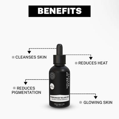 House of Beauty Kumkumadi Oil With Pure Kesar For Dark, Pigmented Skin, Delays Aging Sign 30ml - Face Oils