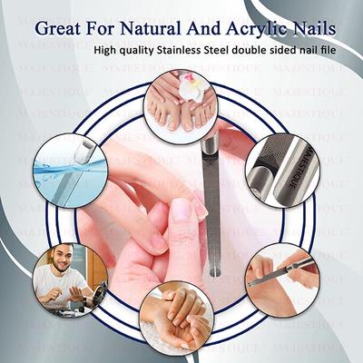 Majestique Nail File Pinhole Design Stainless Steel Removes Dead Skin Nail Files 1's - Manicure & Pedicure Kits