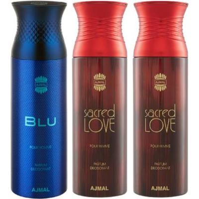 Ajmal Blu Sacred Love Sacred Love Deodorant Spray (Pack of 3) 200 ml - Perfumes (Edt/Edp)
