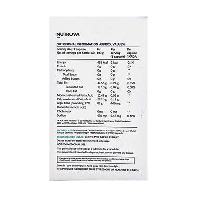 NUTROVA COMPLETE OMEGA 3 GELATIN FREE VEG Capsule 60's - Supplements-Sup