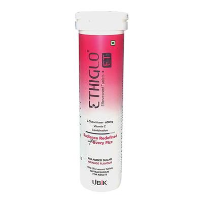 ETHIGLO ET NO ADDED SUGAR ORANGE FLAVOUR Effervescent Tablet 15's - Supplements-Vam