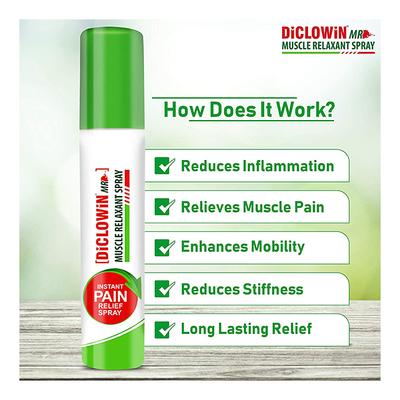 DICLOWIN MR MUSCLE RELAXANT Spray 40gm - Pain relief-Nsa