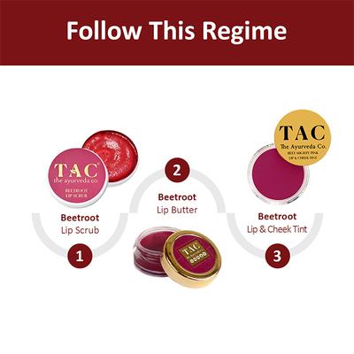 TAC - The Ayurveda Co. Beetroot Lip Scrub for Women and Men Enriched with Vitamin E 20 gm - Lip Scrubs