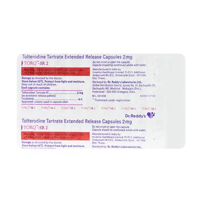 Torq SR 2mg Capsule 30'S - Bladder And Prostate Disorders-Dru