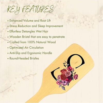 Allure Personalised Paddle Hair Brush Letter S 1's - Hair Brushes