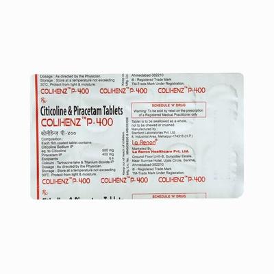 Colihenz P 400mg Tablet 10'S - Nootropics And Neurotrophics