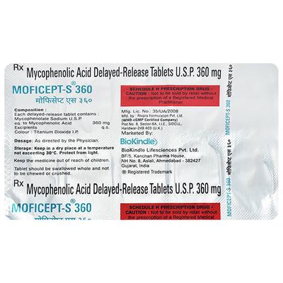 MOFICEPT S 360mg Tablet 10's - Auto Immune Disease-Imm