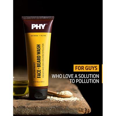 Phy Pollution Protect Face + Beard Wash 120 ml - Face Washes