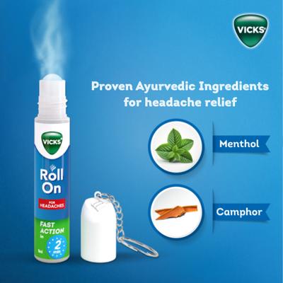 Vicks Roll On For Headaches 8 ml - Roll-On/Patch