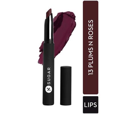 SUGAR Cosmetics Matte Attack Transferproof Lipstick - 13 Plums N Roses (Deep Reddish Plum) 2 gm - Lipsticks