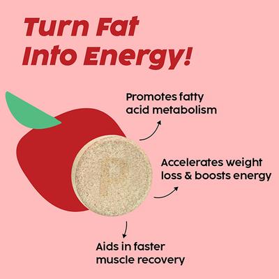 Plix The Plant Fix L-Carnitine Acv Effervescent Tablets Helps To Turn Fat Into Energy Unisex 100% 1's - Weight Loss