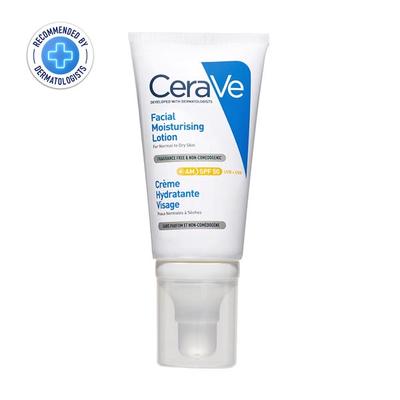 Cerave AM Facial Moisturizing Lotion - Normal to Dry Skin Day Cream With Sunscreen SPF 50 52 ml - Body Sunscreen