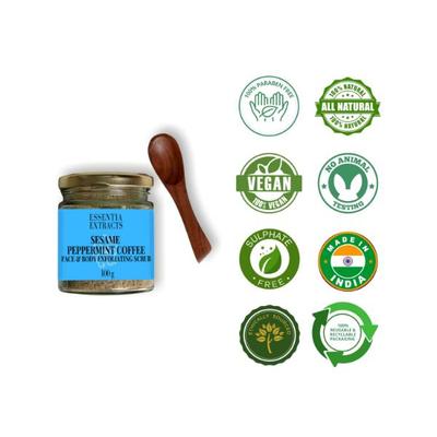 Essentia Extracts Sesame Peppermint Coffee Scrub 100 gm - Scrubs & Exfoliants
