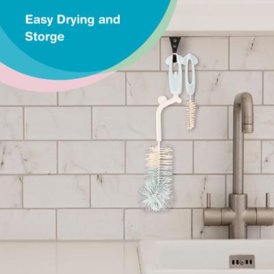 Vega Baby & Mom Bottle, Nipple Rotating Brush & BPA Free 1's - Breast Feeding Tools