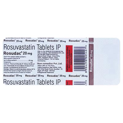 ROSUDAC 20mg Tablet 10's - High Cholesterol-Dys
