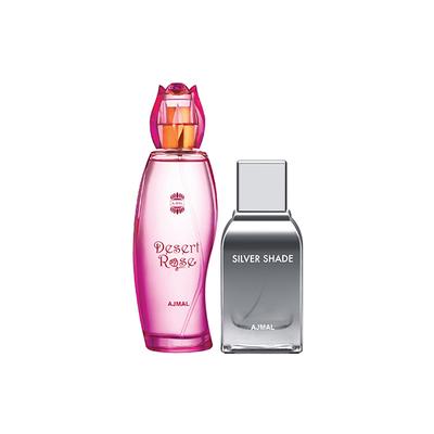 Ajmal Desert Rose EDP Floral Oriental Perfume And Silver Shade EDP Citrus Woody Perfume 200 ml - Perfumes (Edt/Edp)
