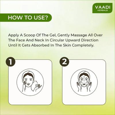 Vaadi Herbals Silver Massage Gel - Pure Silver dust & Sandalwood Oil 50 gm - Face Gels