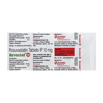 Revostat 10mg Tablet 10'S - High Cholesterol-Dys