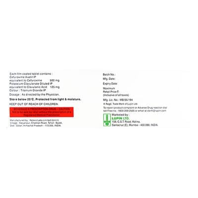 Cetil CV 500mg Tablet 10'S - Bacterial Infections-Cep