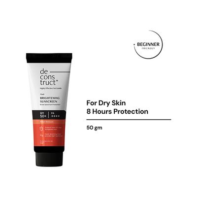 Deconstruct Fluid Brightening Sunscreen SPF 50+ PA++++ for Dry Skin, Hydrating 50 gm - Body Sunscreen