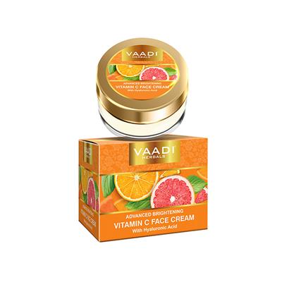 Vaadi Herbals Vitamin C Face Cream With Hyaluronic Acid For Extra Skin Brightening 30 gm - Night Cream