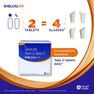 Shelcal HD Tablet 15'S - Supplements-Cal